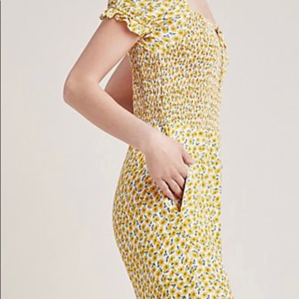 Anthropologie Faithfull The Brand Lazlo Smocked Jumpsuit View 5